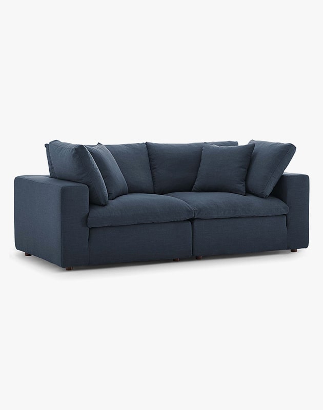 Luna Velvet Sofa - Midnight Blue